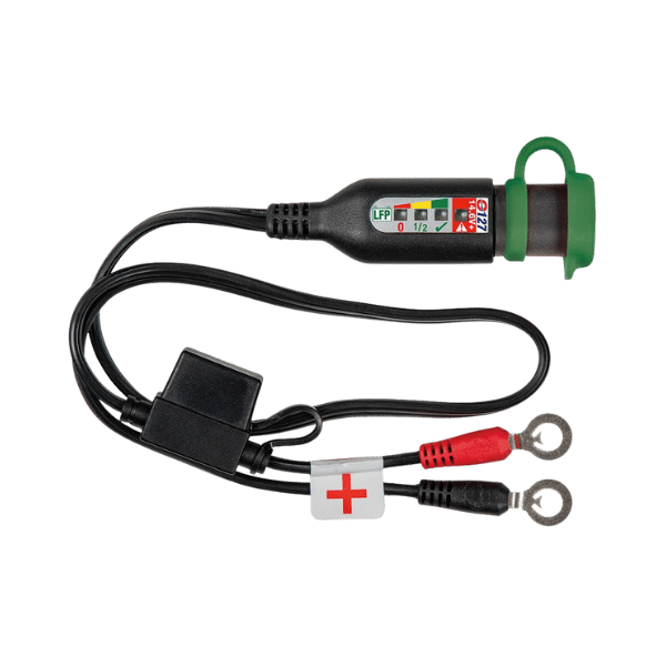 OptiMate Lithium MONITOR Permanent power sport battery lead with integrated battery status / charge system monitor for 12.8 / 13.2V lithium