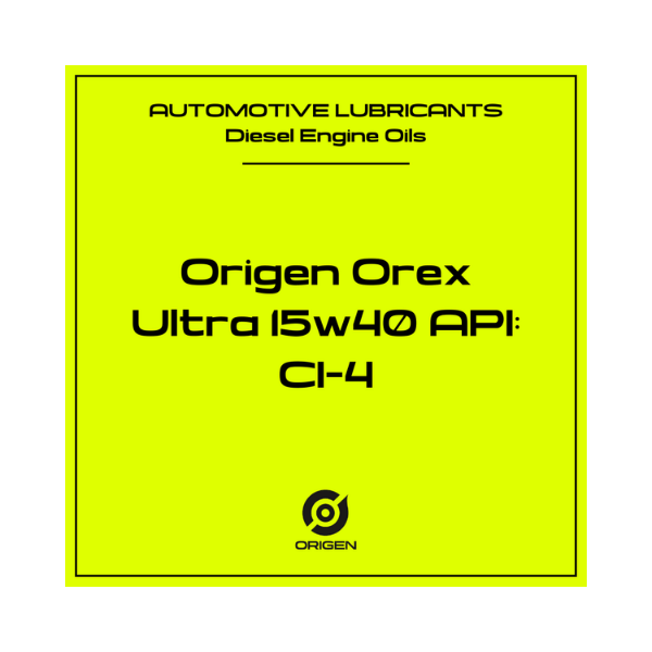 Origen Orex Ultra 15W40 CI-4 All-Fleet Diesel Engine Oil - 20x500ml