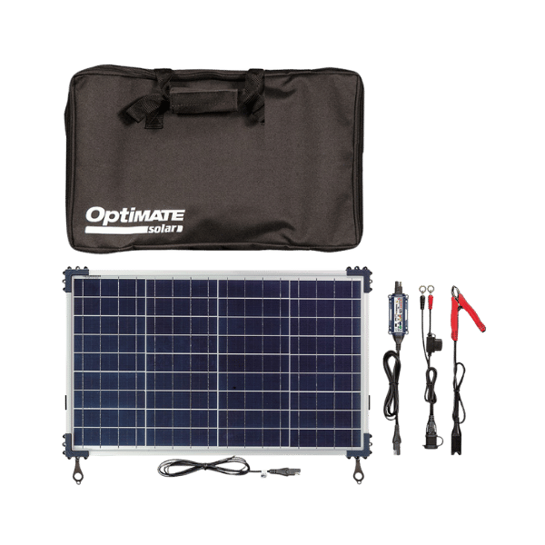 OptiMATE SOLAR DUO 40W Travel Kit 6-step 12V / 12.8V 3.33A sealed solar battery saving charger & maintainer