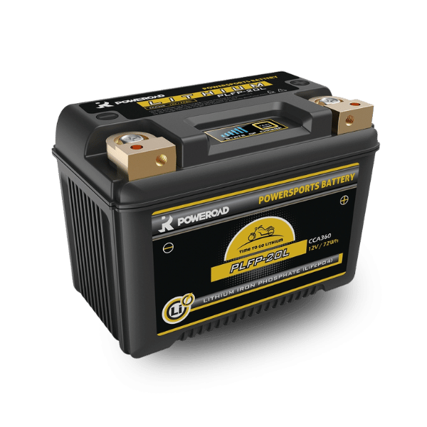 Poweroad 20L 12V 6Ah Lithium Motorcycle Battery