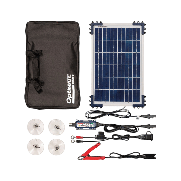 OptiMATE Solar DUO 10W 0.83A sealed solar charger & maintainer Travel Kit