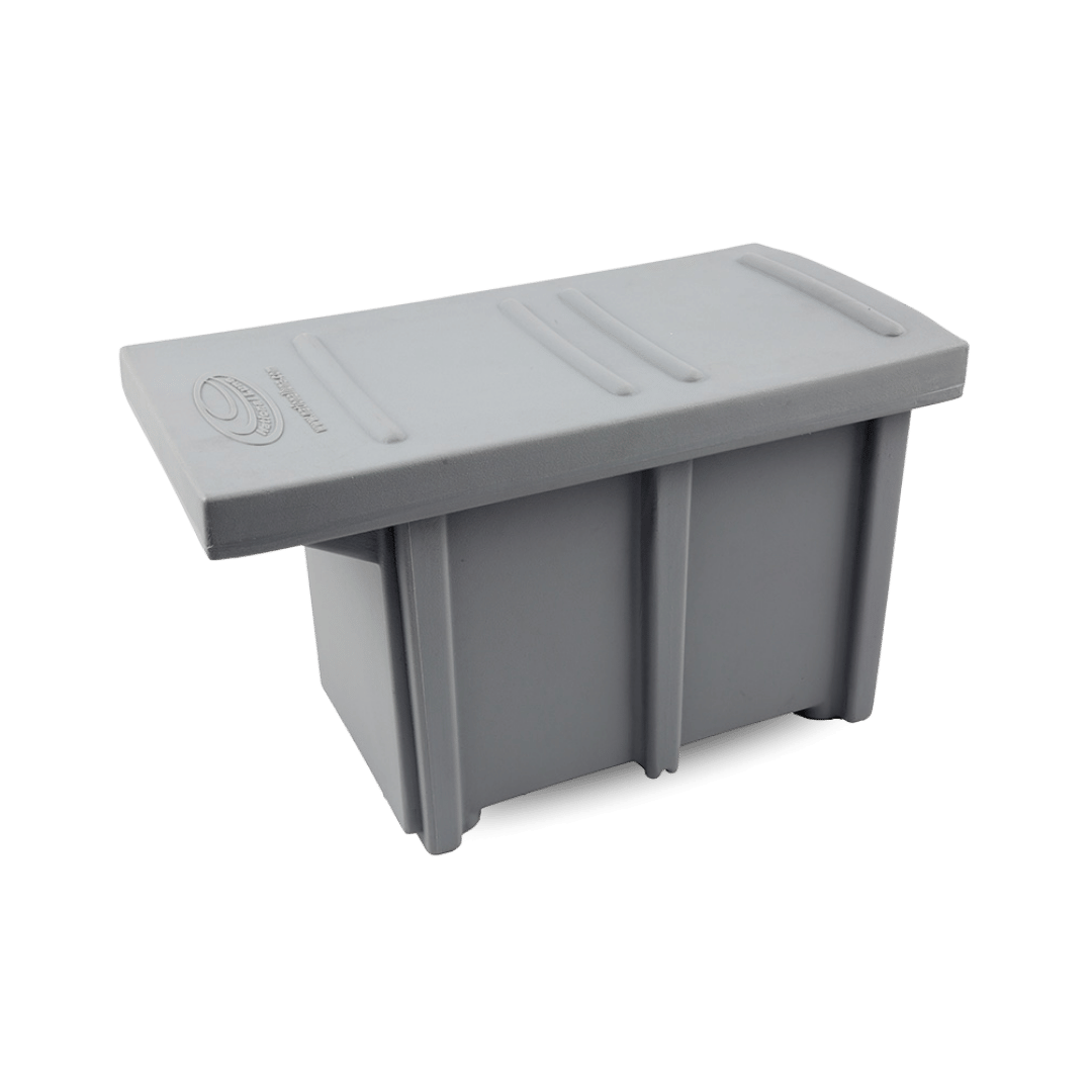 National Luna Slide-Lid Plastic Battery Box - Grey