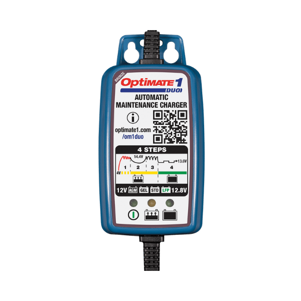 OptiMate 1 DUO BRONZE series: 4-step 12V / 12.8V 0.6A battery maintainer


