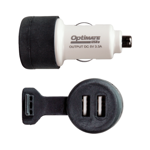 OptiMate 3300mA dual output USB charger, with AUTO plug