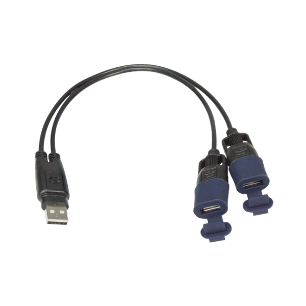 OptiMate USB Y-splitter, with weatherproof connection system