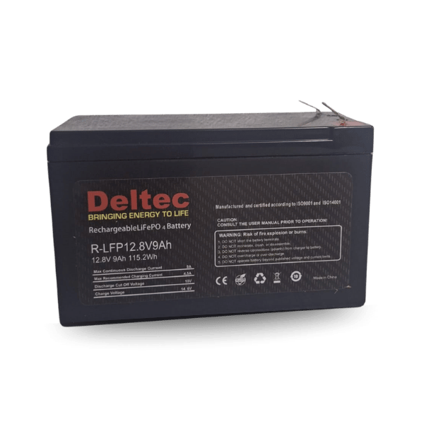 Deltec Lithium 12V 9ah Battery