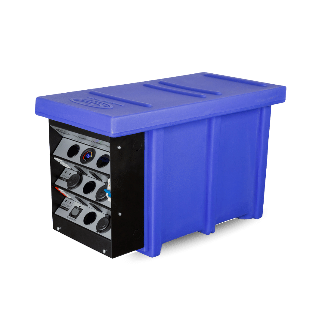 National Luna 12V Auxiliary Battery Box - Blue